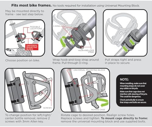 Zefal Pulse Expandable Water Bottle Bike Cage (Universal Mounting)