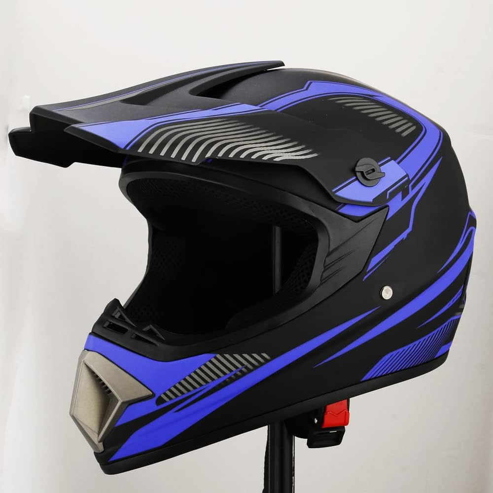 Motocross Offroad Helmet Dirt Bike Helmet BMX MX ATV Helmet Full Face Motorcycle Helmet with Gloves Goggles Mask for Unisex Adult Youth DOT/FMVSS