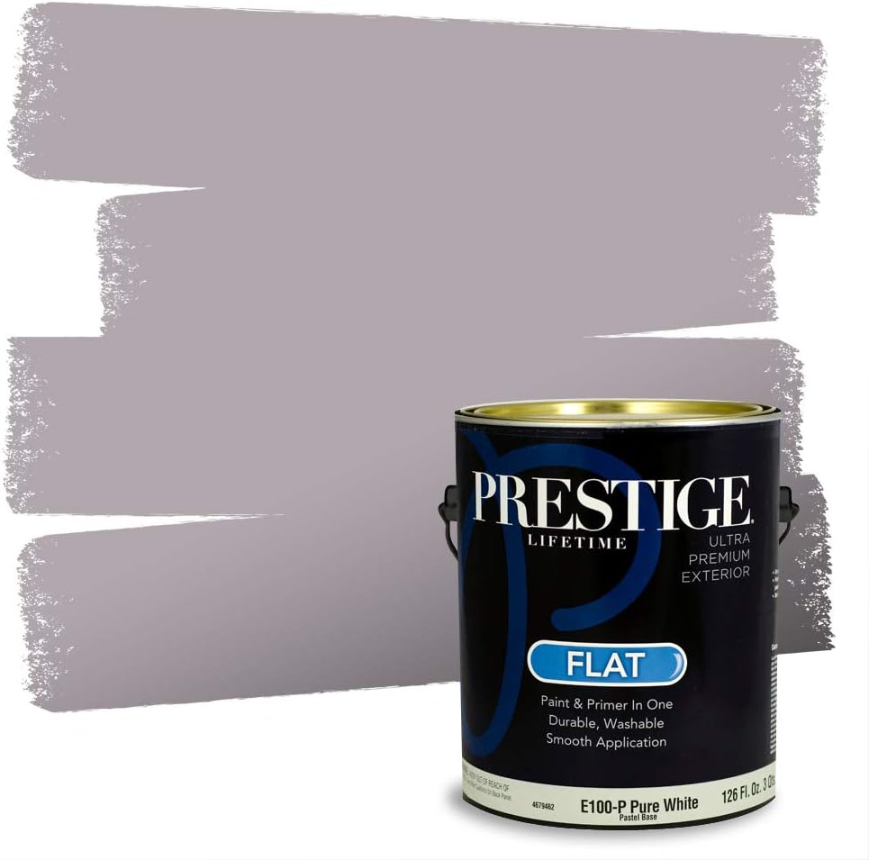 PRESTIGE Paints Exterior Paint and Primer In One, 1-Gallon, Satin, Comparable Match of Sherwin Williams* Ash Violet*