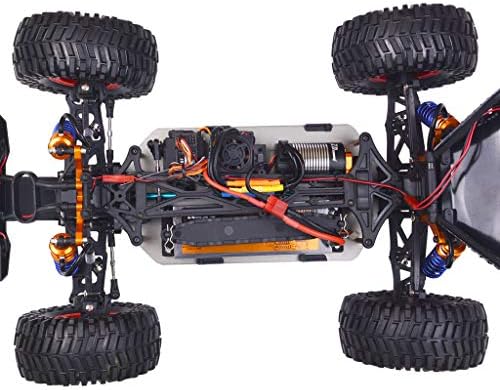 1/10 Scale 4WD RC Cars for Adults Brushless+Wheel，Max 43 MPH Off-Road Fast RC Cars (red)