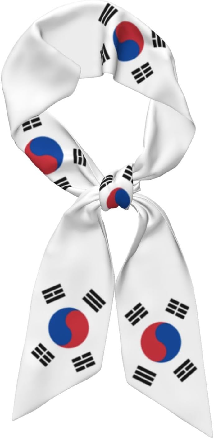 Country Flag Scarf For Women, Multi‑purpose Ribbon, Fashion Neck Hair Handbag Accessory, Versatile Bandana Headband