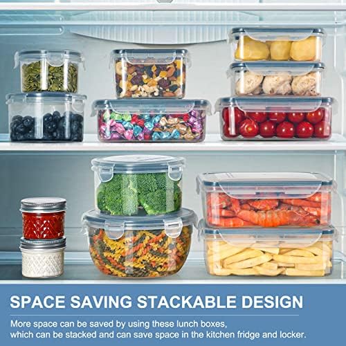 28 Pieces Food Storage Containers with Lids EXTRA LARGE Freezer Containers for Food BPA-Free Meat Fruit Vegetables Plastic Containers with lids
