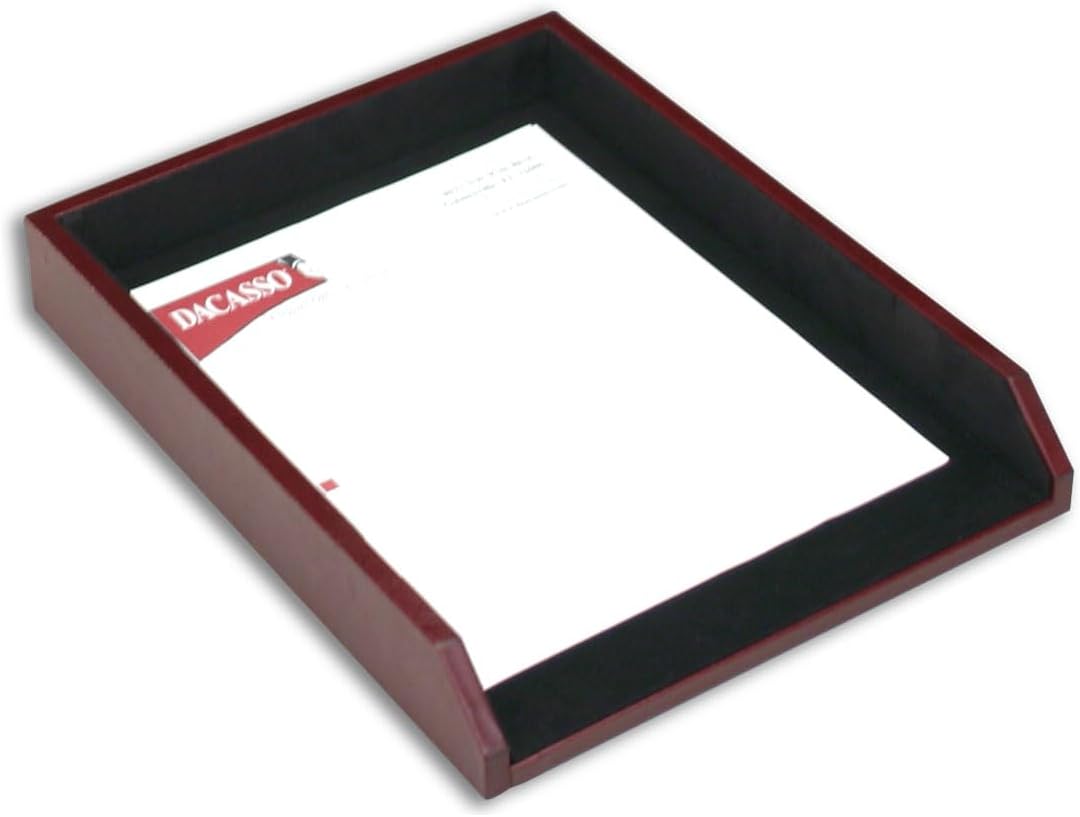 Dacasso Burgundy Leather Desk Set, 8-Piece