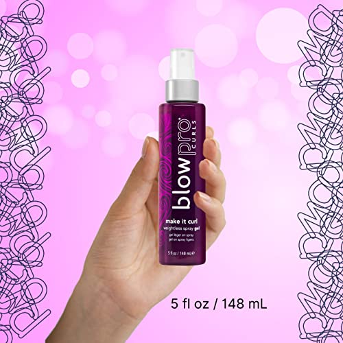 blowpro Make It Curl Weightless Spray Gel 5oz, Boost & Locks in Curl Definition, Flexible Finish, All Day Beautiful Hold, Travel-Friendly Bottle