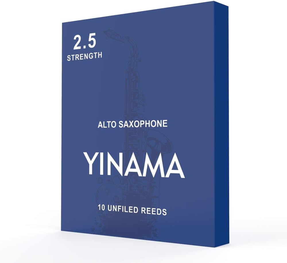 Alto Saxophone Reeds for Alto Sax Strength 2.5; Box of 10