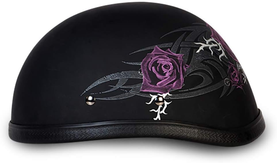 Daytona Helmets Graphics Bicycle Helmets for Men - Novelty Half Helmet with Breathable Liner - Retro Skull Cap – Eagle Headgear with Head Wrap