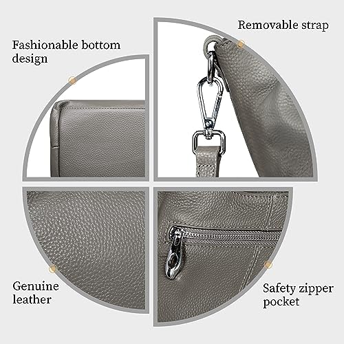 Iswee Leather Satchel Women Purse and Handbag Crossbody Shoulder Bag Hobo | Genuine Cowhide Leather Tote Top Handle Bag Soft & Durable Medium Size Bags with Detachable Multiple Pocketbooks Trendy