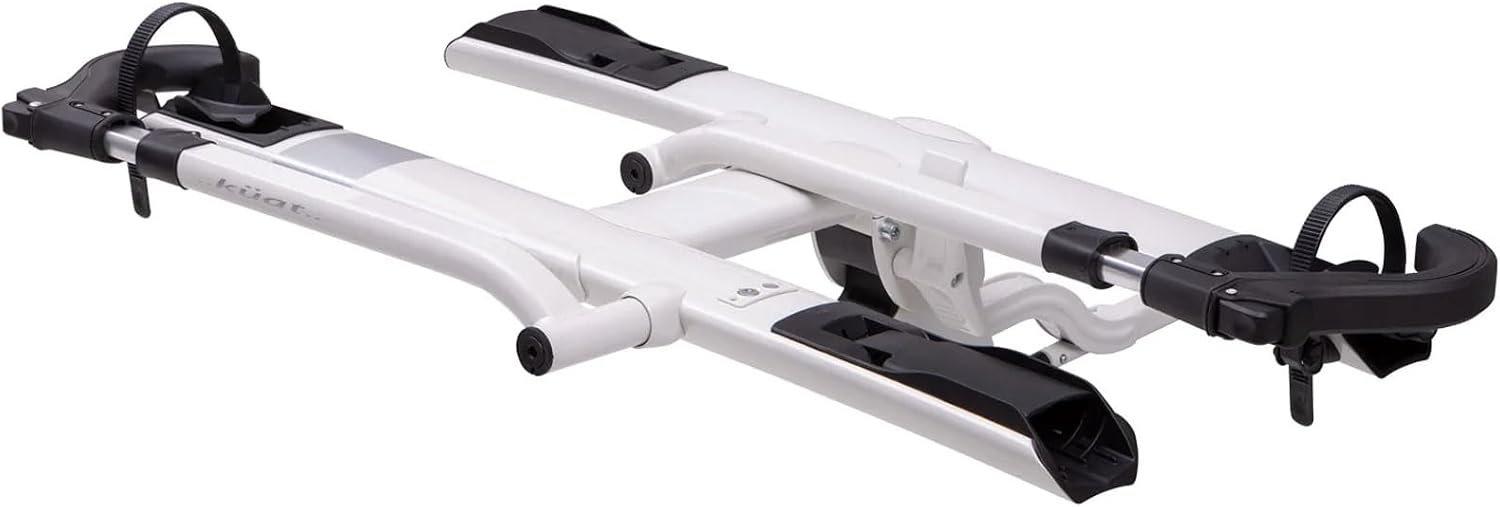 Kuat Sherpa 2.0 Compact 2-Bike Transporting Hitch Rack | Durable Lightweight Aluminum Compact 2-Bike Transporting Hitch Rack w/Cable Lock & Foldable Tire Cradles, 40 Lbs per Tray