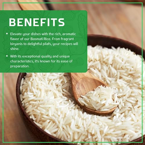Organic Basmati Rice 10 LB Bag - Pure, Long, Premium Quality from India - by Jiva Organics