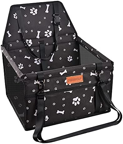 Dog Car Seat Puppy Portable Pet Booster Car Seat with Clip-On Safety Leash and PVC Support Pipe, Anti-Collapse,Perfect for Small Pets