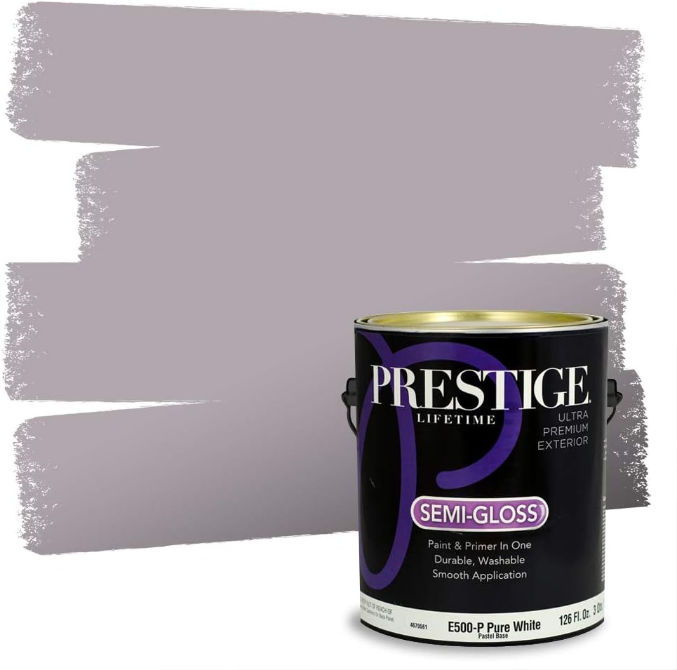 PRESTIGE Paints Exterior Paint and Primer In One, 1-Gallon, Satin, Comparable Match of Sherwin Williams* Ash Violet*