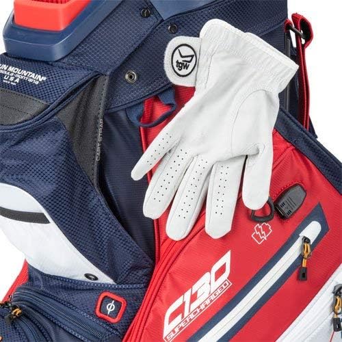 Sun Mountain Golf 2020 C-130 Cart Bag (Navy-White-RED, C-130 CHRG)