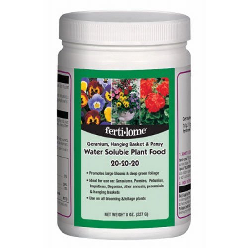 10728 Fertilome Geranium Hanging Plant and Pansy Water Soluble Plant Food Fertilizer, 8-Ounce (2)