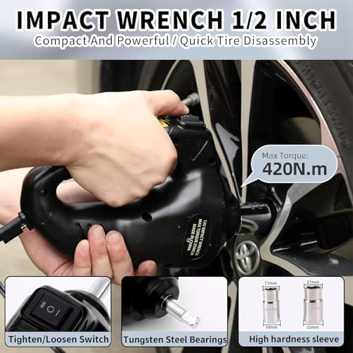 ROGTZ Electric Car Jack Hydraulic Kit 5T Impact Wrench Tire Inflator Pump