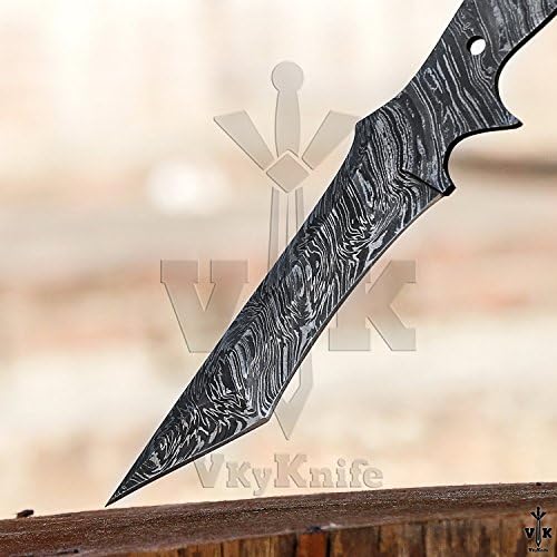 Damascus Tanto Knife Blanks Knife Making Supplies, Diy 13 inch Hunting Knife Blade Blank 9047