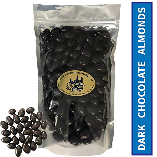 Dark Chocolate Covered Almonds - Crunchy Almonds Drenched in Rich Dark Chocolate (2 pound bag)