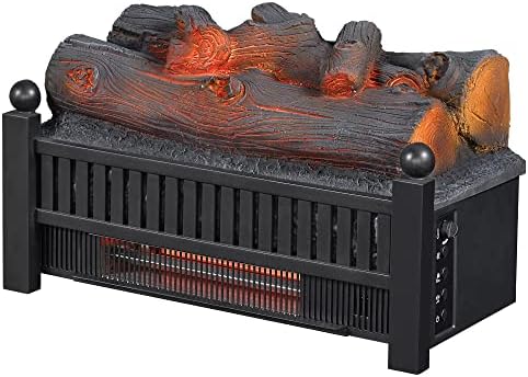 duraflame Electric Log Set 400 Sq Ft Heater, Faux Logs Insert with Lifelike Flames for Existing Fireplaces, Remote Control Included
