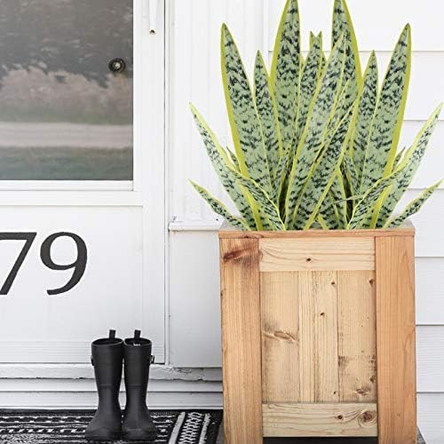 summer flower 23in Snake Plant Artificial Leaf Set 21pcs Faux Sansevieria Plant Leaves Tall Fake Snake Greenery Outdoor 4 Sizes for Indoor Home