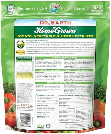 Dr. Earth Organic 5 Tomato, Vegetable & Herb Fertilizer Poly Bag