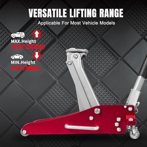 BIG RED T815016L Torin Hydraulic Low Profile Aluminum and Steel Racing Floor Jack with Dual Piston Quick Lift Pump, 1.5 Ton (3,000 lb) Capacity, Blue, T815016L