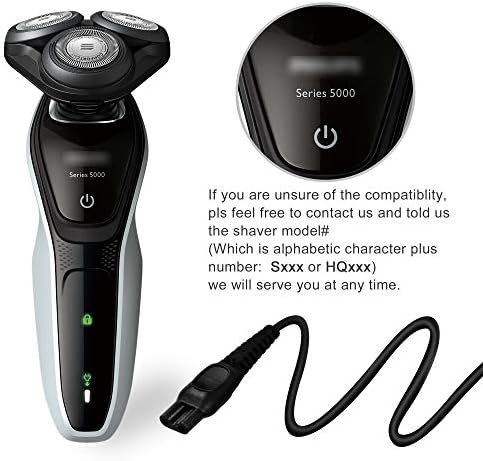Philips Razor Charger, 15V 5.4W AC DC Adapter (6.6ft) Fits for Philips Norelco HQ8505/8500X Shaver Razor HQ RQ QC QT at PT XL HS Series