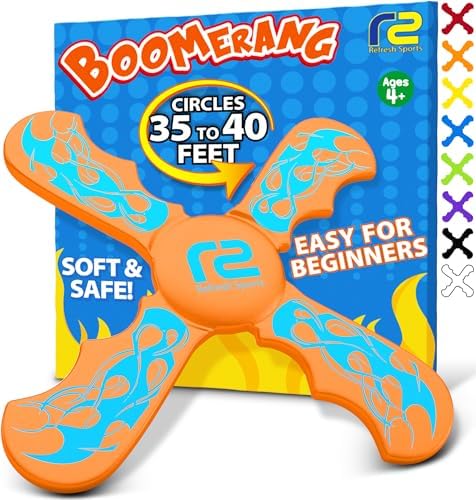 Boomerang for Kids - Fun & Easy To Use - Toys for Ages 8-13 - Birthday Gifts for Kids 5 6 7 8 9 10 Year Old Boy Gift - Best Outdoor Summer Gifts For