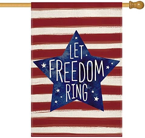 AVOIN colorlife Let Freedom Ring Patriotic 4th of July Garden Flag 12x18"