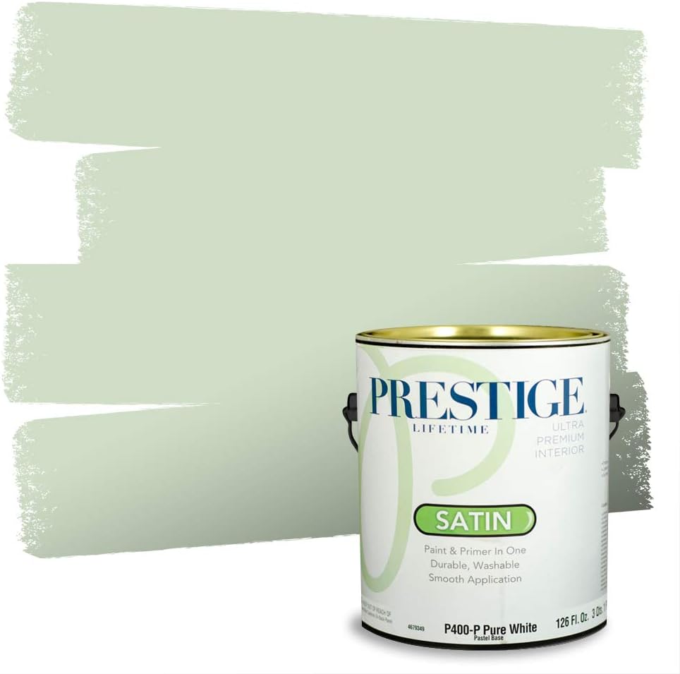 PRESTIGE Paints Exterior Paint and Primer In One, 1-Gallon, Semi-Gloss, Comparable Match of Sherwin Williams* Shamrock*