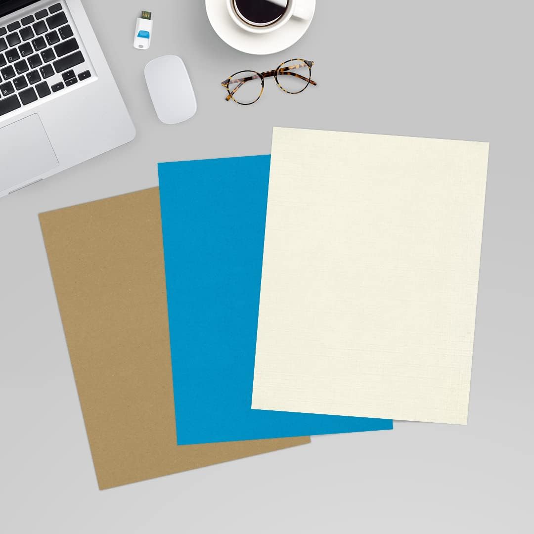 LUXPaper 8.5" x 11" Linen Paper | Letter Size | White Linen | 24lb. Paper Weight (60lb. Text) | 50 Qty