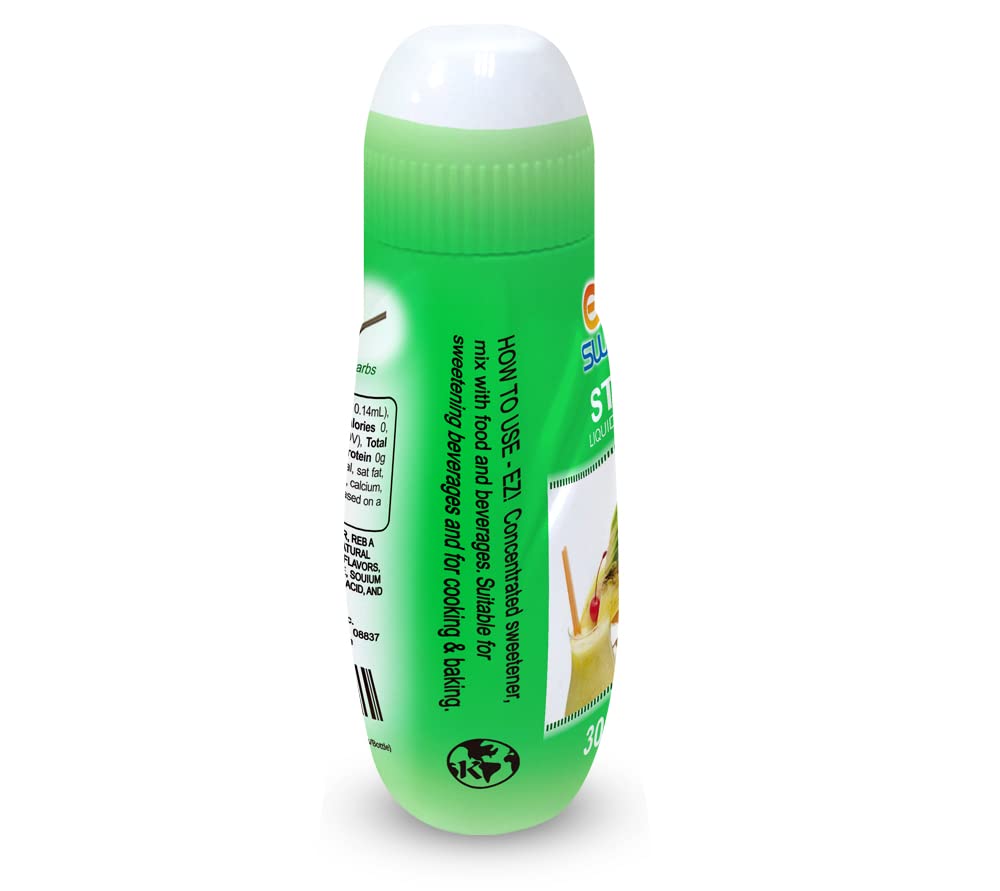 EZ-Sweetz (2-Pack 1.36oz - Liquid De-Bittered Stevia Sweetener 300 Servings/Bottle)