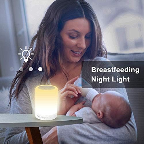 Night Light with Bluetooth Speaker, Touch Lamp Rechargeable Relaxing Cool | Elecstars Small Lamp, Aux Line-in and TF Card Supported