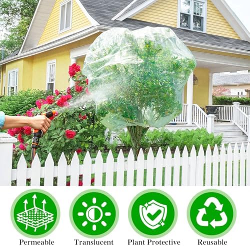 Insect Bird Barrier Mesh, 3.5 x4.6FT Garden Netting Barrier with Drawstring