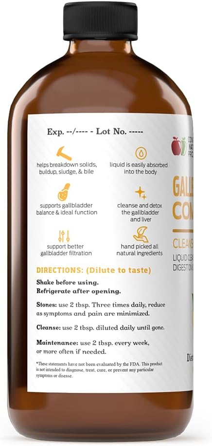 CNP | Gallbladder Stone Breaker Liquid 8oz - ACV Chanca Piedra Cleanse Aid | Organic gallbladder support liquid with apple cider vinegar, turmeric, lemon, hibiscus & chanca piedra for sludge cleanse aid