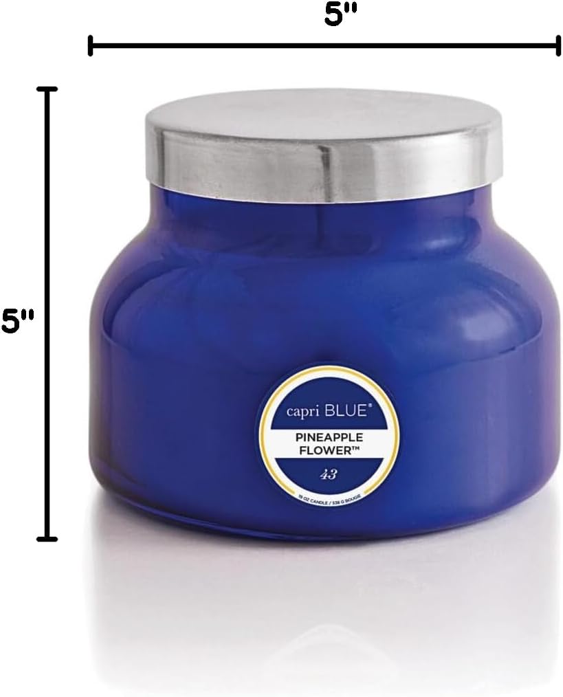 Capri Blue Scented Candles - Soy Candle Wax Blend - Jar Candles - Blue Candle Gifts for Women & Men - Luxury Candles for Home Scented with Vanilla, Bergamot & Sandalwood - Havana Vanilla (19 oz)