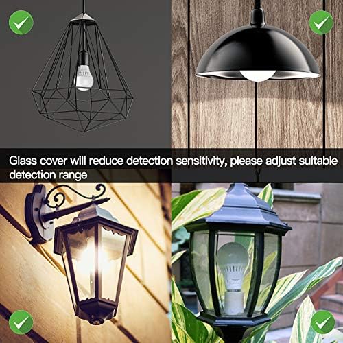 Motion Sensor Light Bulb with Dusk to Dawn Lights Sensor, E26 Base, 7W LED(60W Equivalent), Warm White(3000K), Motion Sensitivity, Time and Twilight Setting Adjustable