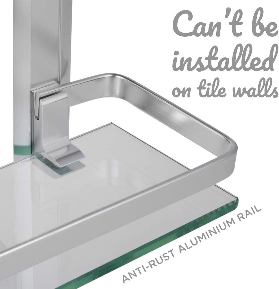Comfecto 2-Tier Bathroom Glass Shelves