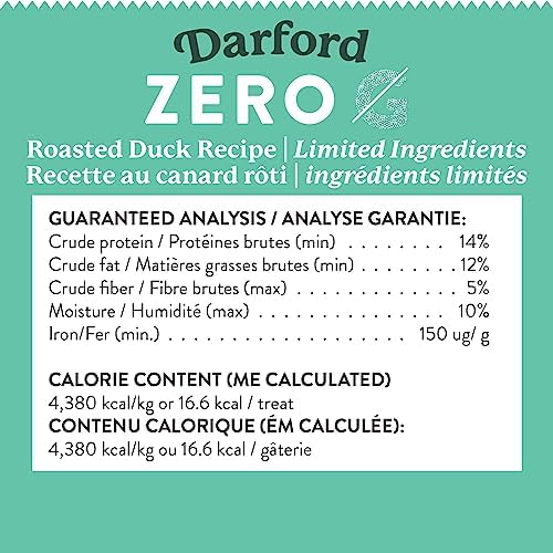 Darford - Zero/G Roasted Duck Recipe Minis Dog Treats, 6 ounce Pouch