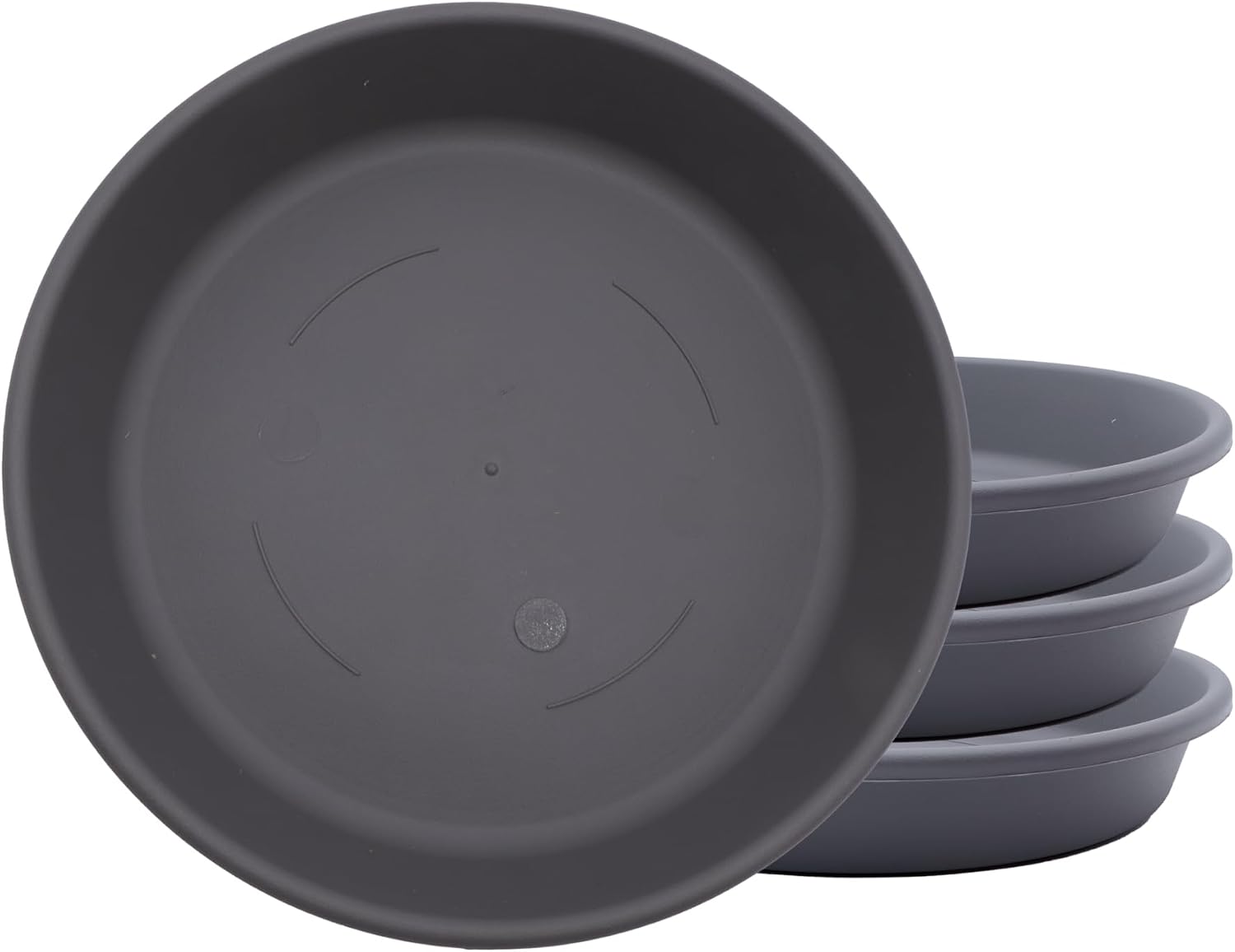 The HC Companies 14 Inch Round Plastic Classic Plant Saucer - Indoor Outdoor Plant Trays for Pots - 14"x14"x2.5" Sandstone