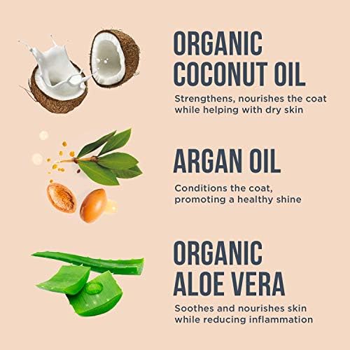 Kibble Pet Dog Shampoo Silky Coat Vanilla Natural Argan Pet Wash 13.5 oz – Hypoallergenic Professional Cleansing Shampoo with Coconut Oil and Aloe