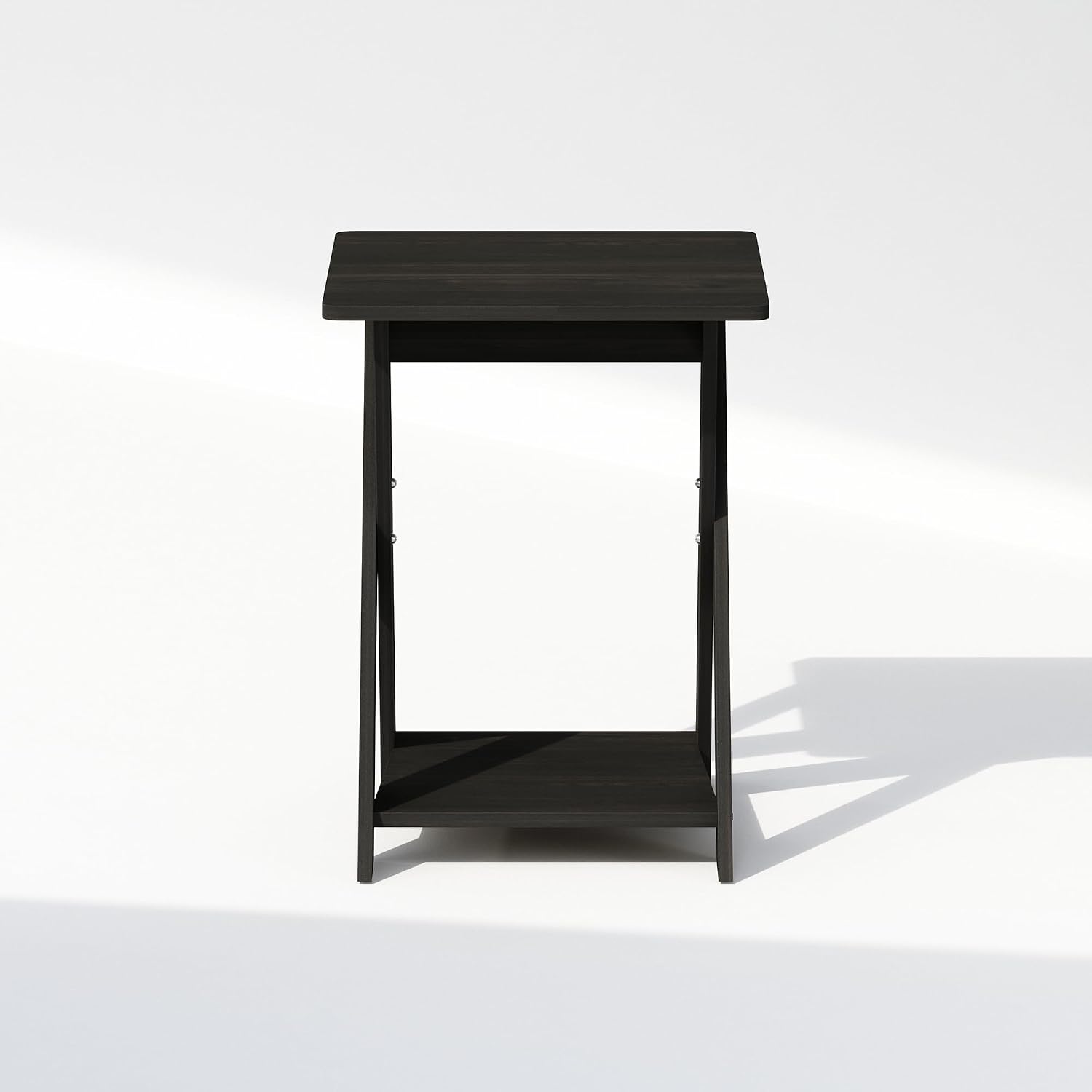 Furinno SIMPLE DESIGN Side Table, 2-Tier Modern End Table with Soft Edges, Open Shelves Night Stand, Bedside Table, for Living Room, Bedroom, French Oak