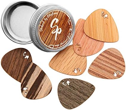 Stickpick | Set of 7 flexible guitar picks made of real wood | For electric