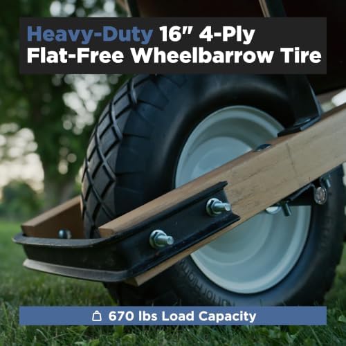 Scenic Road 16" XHD 4-Ply Turf Replacement Wheelbarrow Wheel (SRWT)