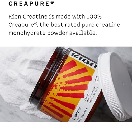 Kion Creatine Monohydrate Powder, Creapure, Unflavored, Strength & Muscle