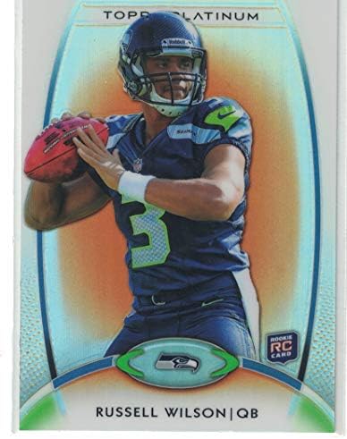 2012 Topps Platinum Russell Wilson Orange Refractor Rookie Card