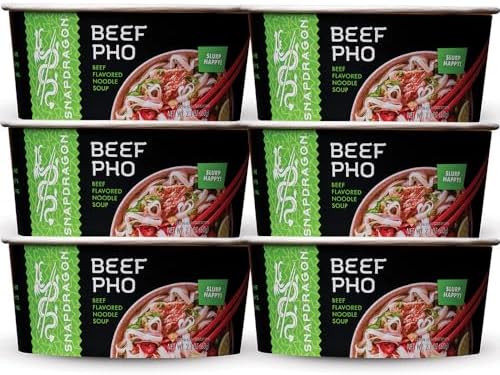 Snapdragon Pho Soup Bowl, Beef Pho, 2.1 oz (Pack of 6)