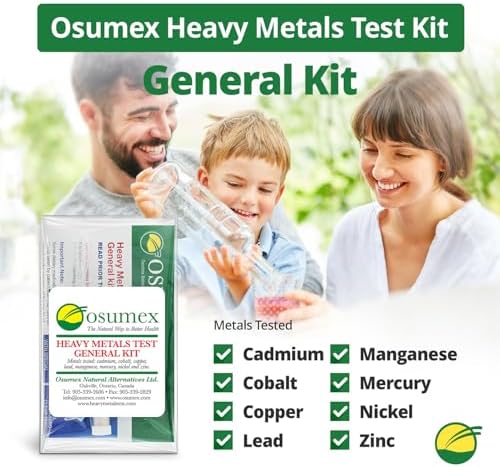 Heavy Metal Test General Kit for Humans 1 Pack - 8 Range Heavy Metal Urine Test Kits, Metal Testing Kit, Heavy Metal Testing Kit