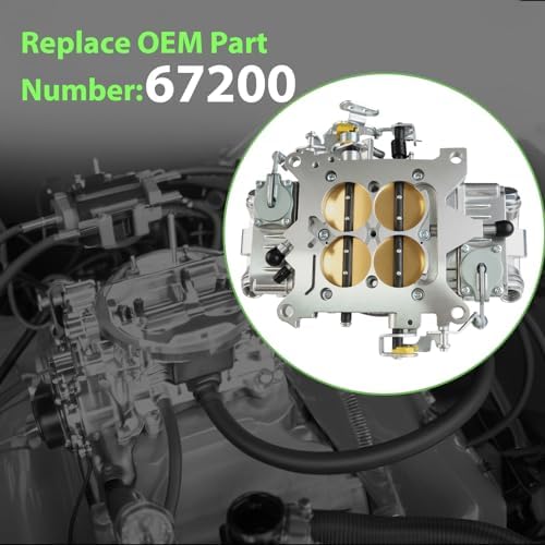 BR-67200 Carburetor for Holley Quick Fuel Brawler 750 CFM 4 Barrel Mechanical Secondary Carburetor 4150 Square Bore No Choke Dual Inlet