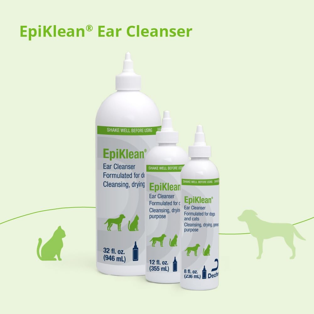 EpiKlean® Ear Cleanser for Dogs and Cats, 12 Fl Oz | Cleansing, Drying, General Purpose; Packaging May Vary