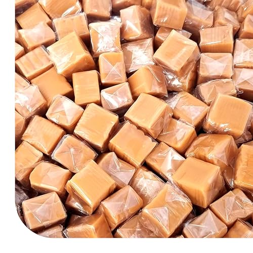 Caramel Candy - Caramels Individually Wrapped - Chewy Candy - 2 Lb Pack | Caramel Cubes, Vanilla Flavor