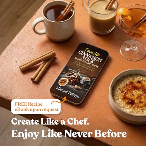 Organic Ceylon Cinnamon Sticks 8 oz - Whole Sticks from Sri Lanka, USDA | True Cinnamon 3" Quills, Fair Trade, Non-GMO, Gluten Free, Low Coumarin, Naturally Sweet Aroma, for Tea, Baking & Cooking